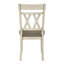 Ensemble de chaises d'appoint de conception moderne 2 pièces avec structure en bois robuste, dossier en X classique et finition bicolore pour les repas à la ferme-1667899711