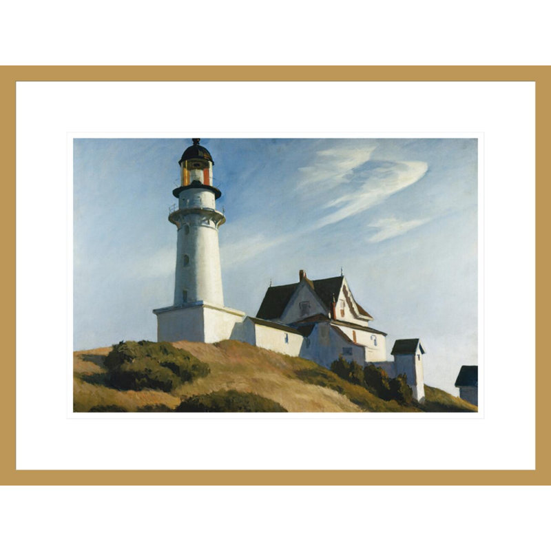 Le phare à deux lumières par Edward Hopper, impression giclée sur cadre, H 16,58 po x l 21,75 po