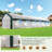34' W x 10' D Large Walk-In Tunnel Greenhouse with Watering System and Upgraded Galvanized Steel Frame, 14 Windows, White