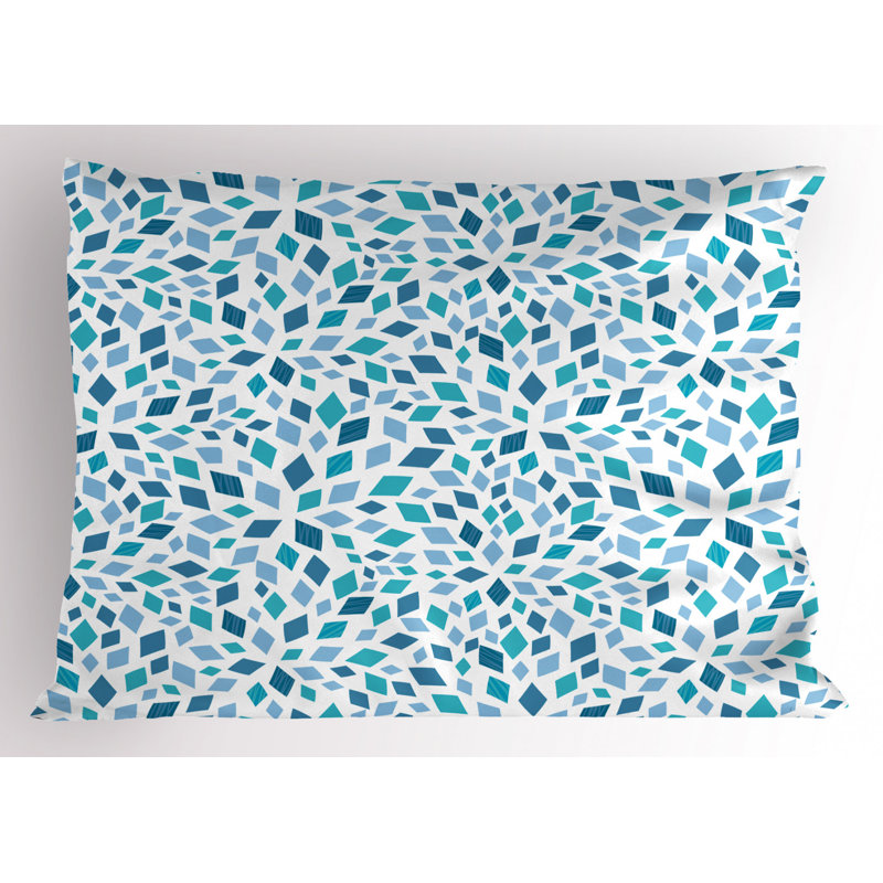 Taie décorative en microfibre de polyester bleu / rouge / beige, Lit simple