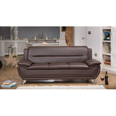 Huseman 3 Seater Faux Leather Sofa