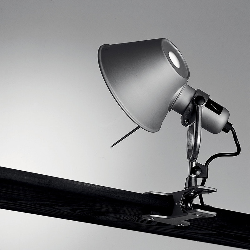 Classic Silver Adjustable Clip-on Shelf Lamp