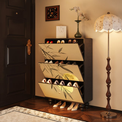 Chinese Style Solid Wood Shoe Cabinet