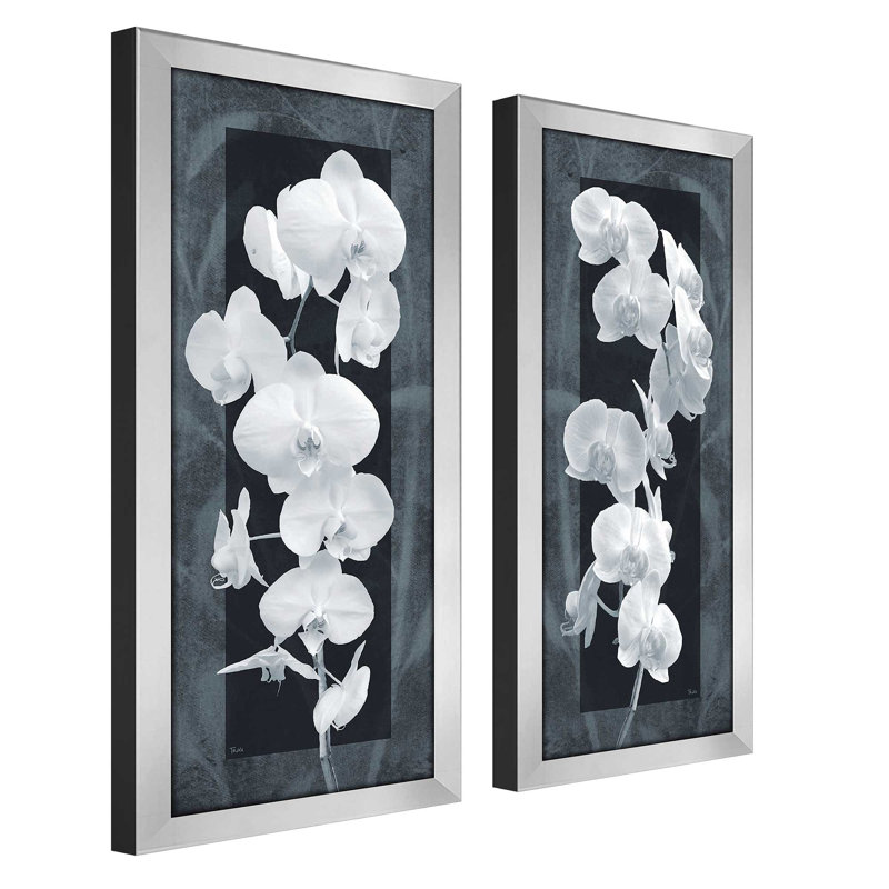 Orchidée opulence, ensemble de 2 pièces encadrées sur papier