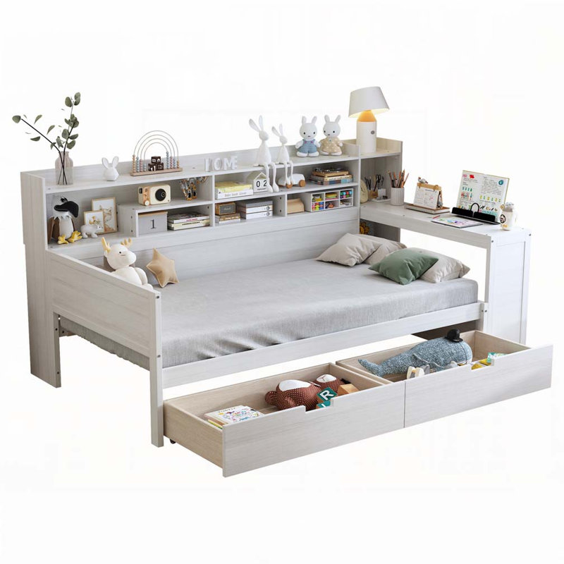 2-Drawers Storage Daybed, Twin, Antique White