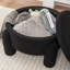 Upholstered Round Storage Ottoman-491094017