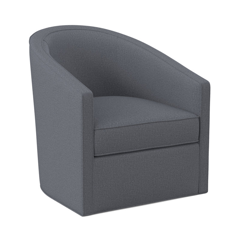 Archer Swivel Barrel Chair, Elise Harbor 100% Polyester