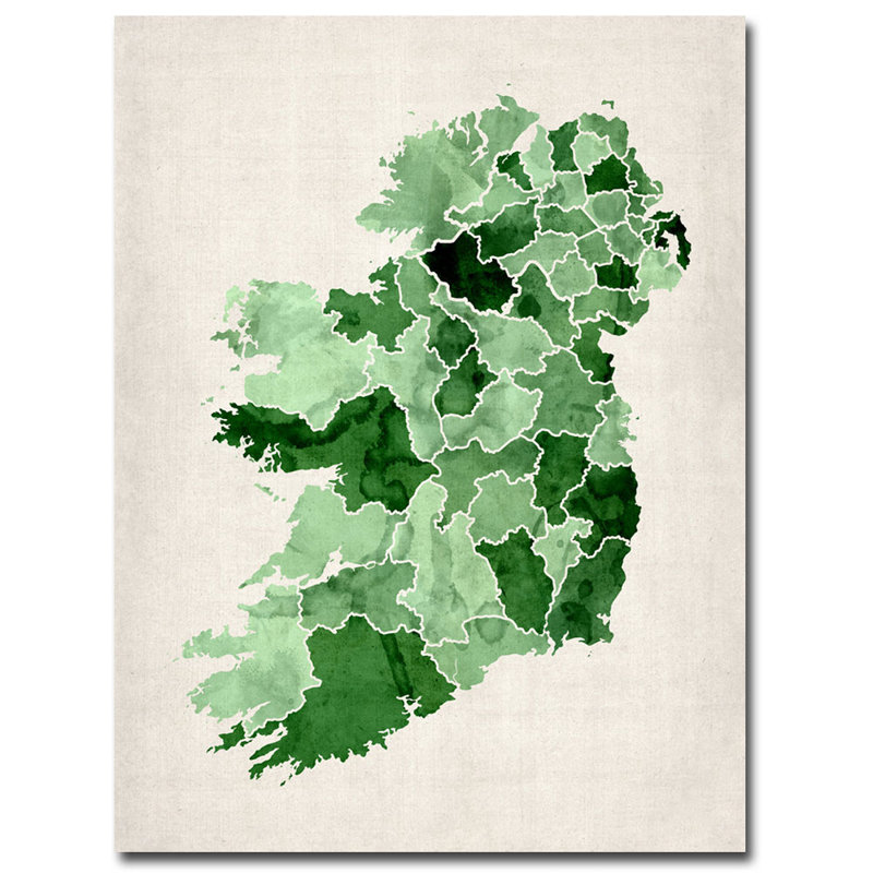 « ireland aquarelle » par michael tompsett, impression sur toile, H 24 po x l 18 po x P 2 po