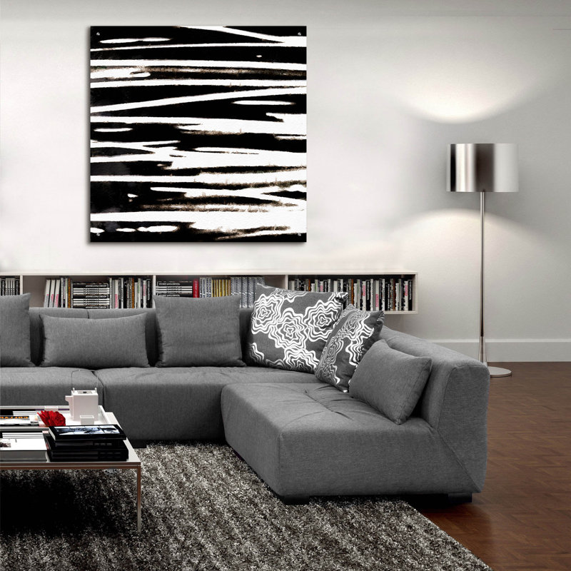  «Streaking Paths 3» par Alonzo Saunders, art mural en verre acrylique, 36 po x 36 po