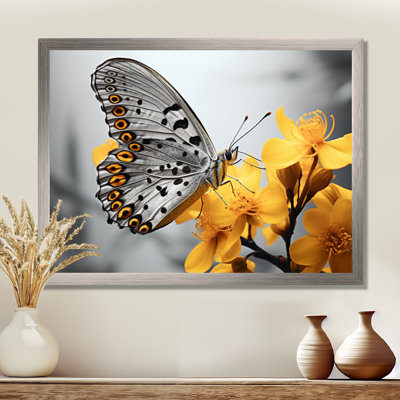 Papillon jaune et jaune Haven II - art mural papillon