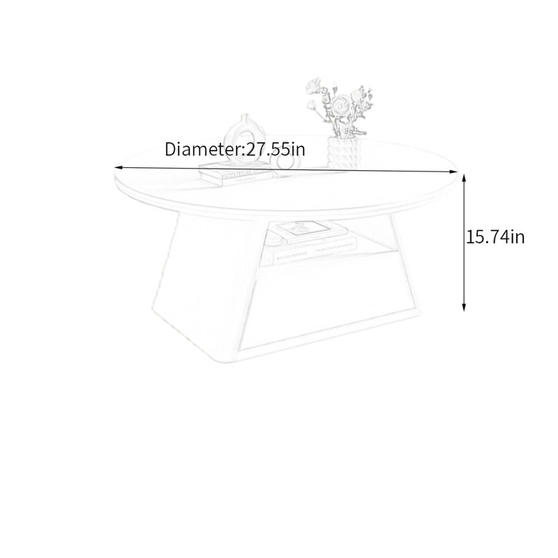 Woodbine, 15.74" H x 27.55" L x 27.55" W, Blanc, Noir