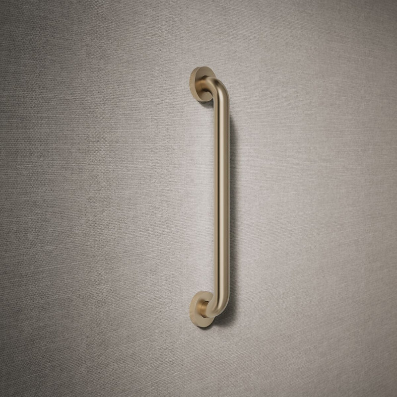 Barre d'appui contemporaine, L 18 po, Bronze brossé éclatant