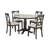 Orisfur. 5 Pieces Dining Table And Chairs Set For 4 Persons-211390589