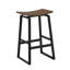 5 Piece Industrial Bar Table & 4 Stools Set, Space-Saving Breakfast Bar Set