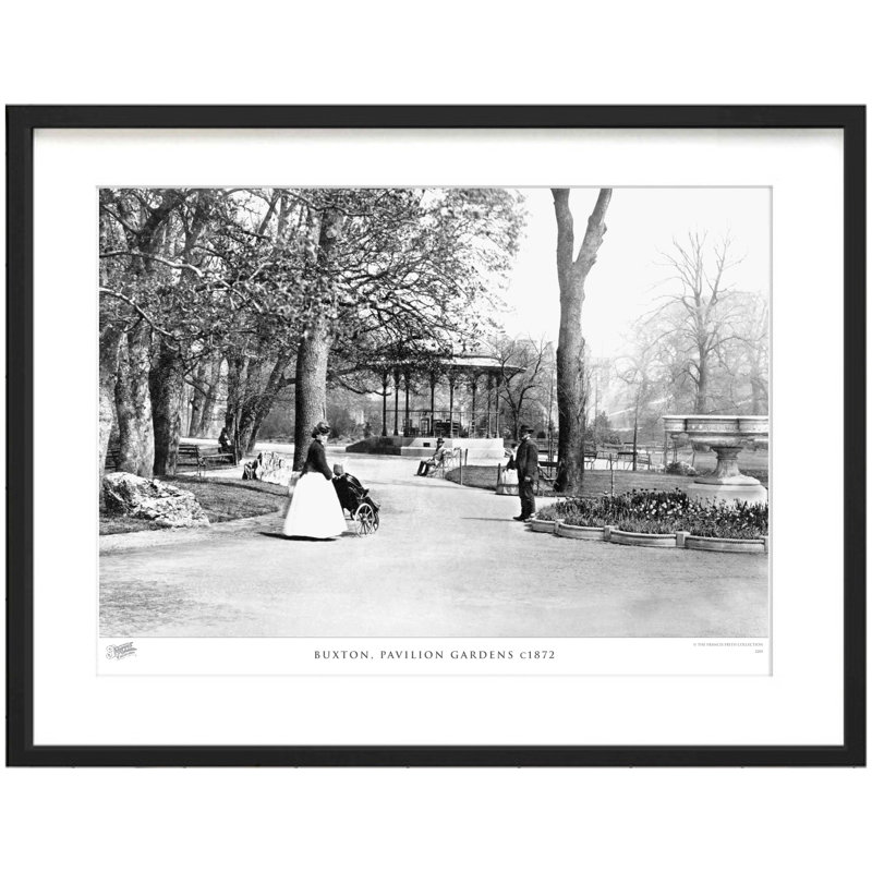 Buxton, Pavilion Gardens C1872 - Single Picture Frame Print, 40cm H x 50cm W x 2.3cm D
