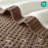 Madison Park Rowan Brown Waffle Knit Chenille Sherpa Reverse Cozy Soft 50x60" Throw-1111805563