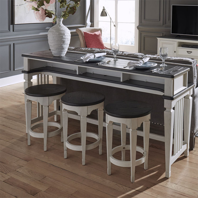 Ensemble de console 4 pièces Colburn avec 3 tabourets et station de charge