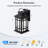Anti-Rust Black Outdoor Wall Lights, Dusk to Dawn Outdoor Lighting with Tempered Sleed Glass