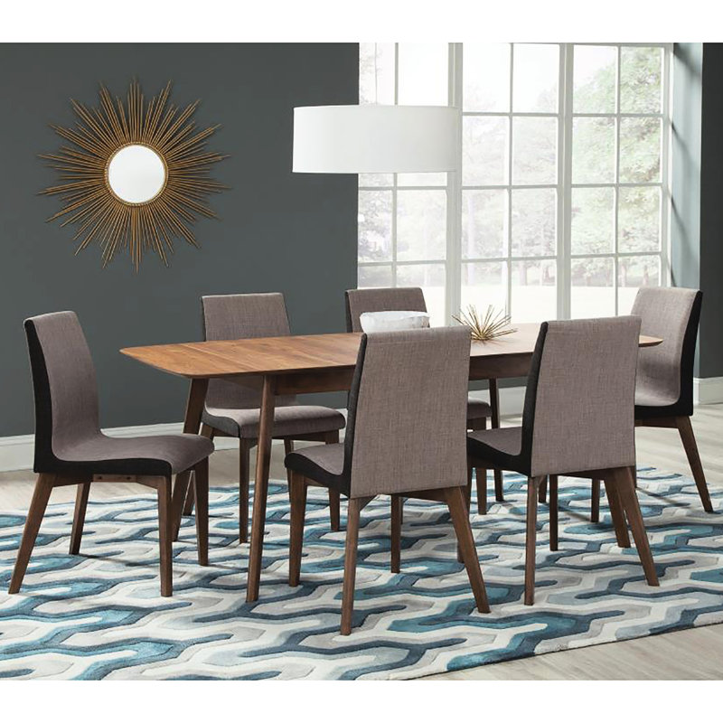 De 2 chaises modernes de style Mid-Century - Revêtement gris, finition confortable