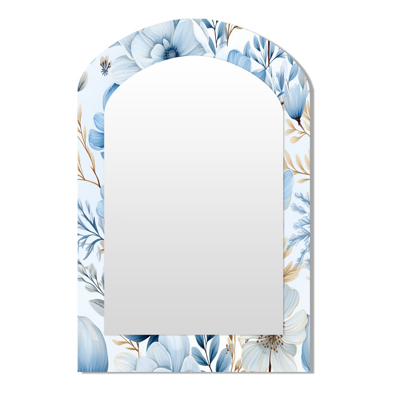 Grand miroir mural arctique à motif botanique arctique II II, 43 po x 33 po