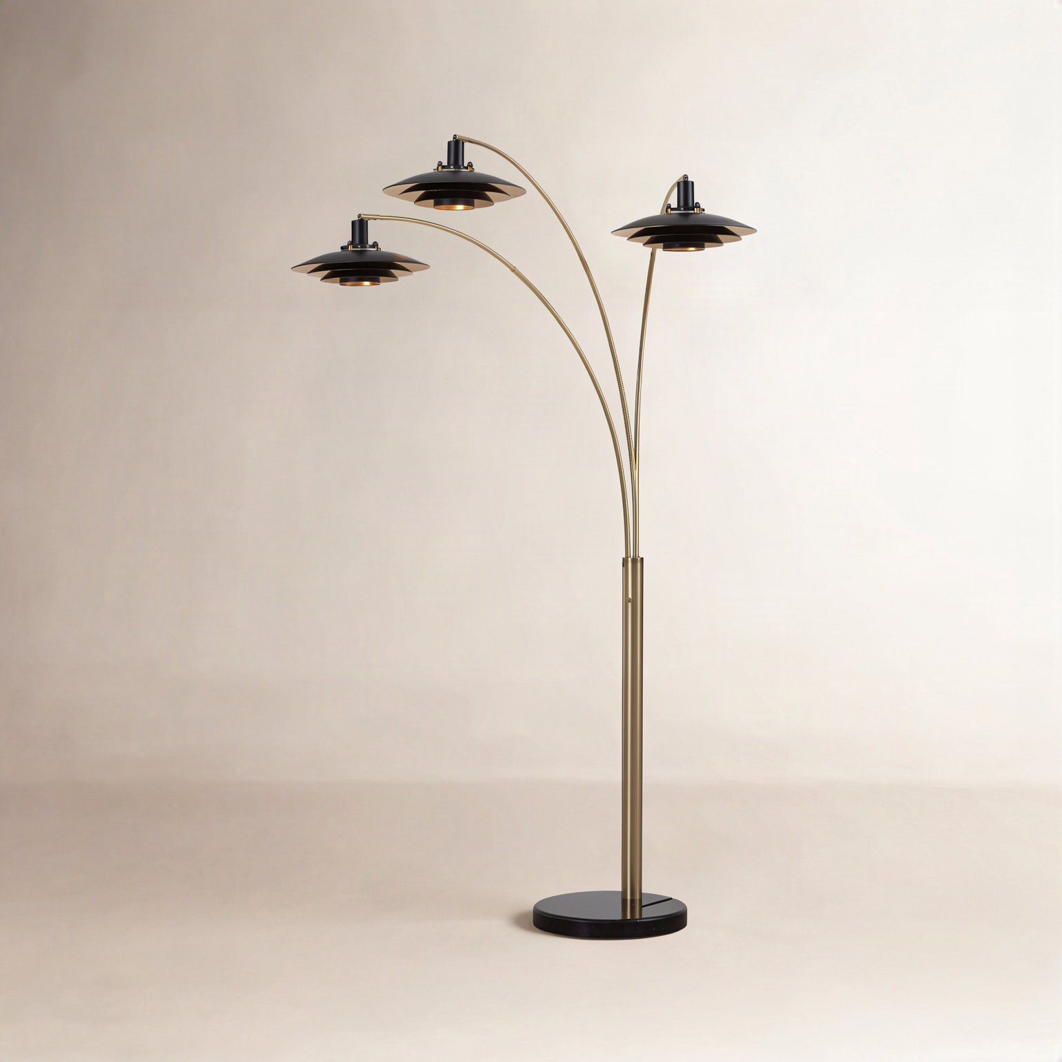 Rancho Mirage 84" Floor Lamp, Weathered Brass