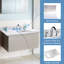 Plateau de meuble-lavabo simple 37 po en blanc avec lavabo