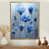 Toile avec cadre flottant or