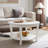 Traditional Round Coffee Table With Open Storage Shelf,2-Tier Storage Wood Center Circle Accent Table For Living Room, Bedroom, Apartment, Studio And Small Spaces, 30 X 30 X 18 Inches-1290440439