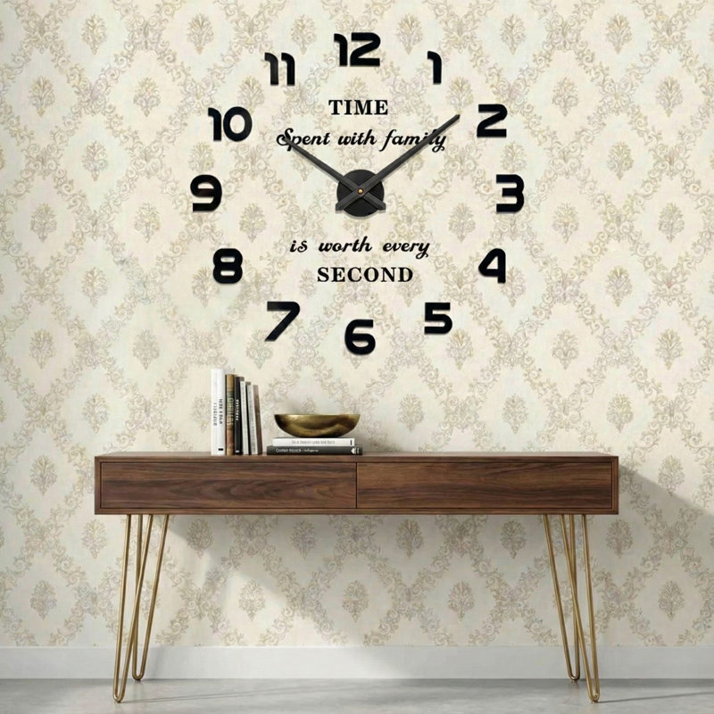Horloge murale moderne et minimaliste 24 pouces