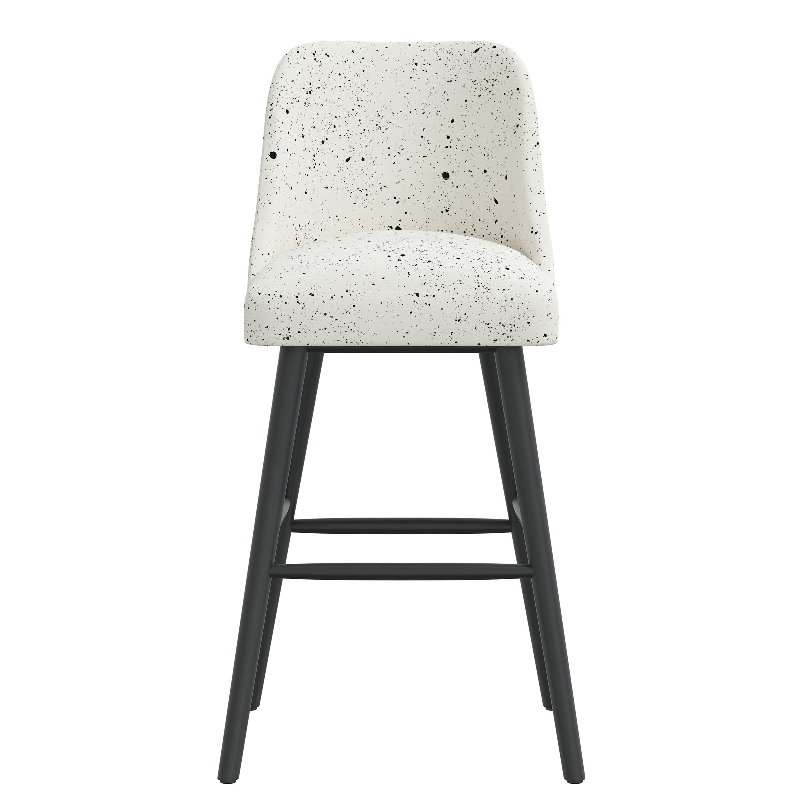 Gallie Bar & Counter Stool, Bar Stool (31” Seat Height), Black, Splatter Ink