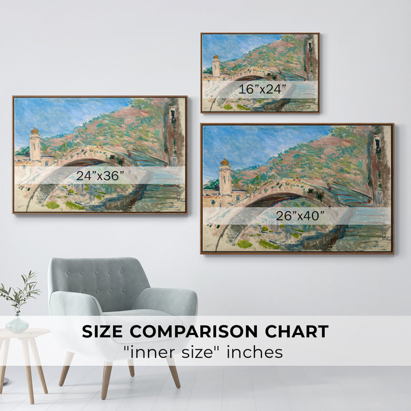 Paysage rétro-CLIV, Toile encadrée noyer flottant, 17" H x 25" W