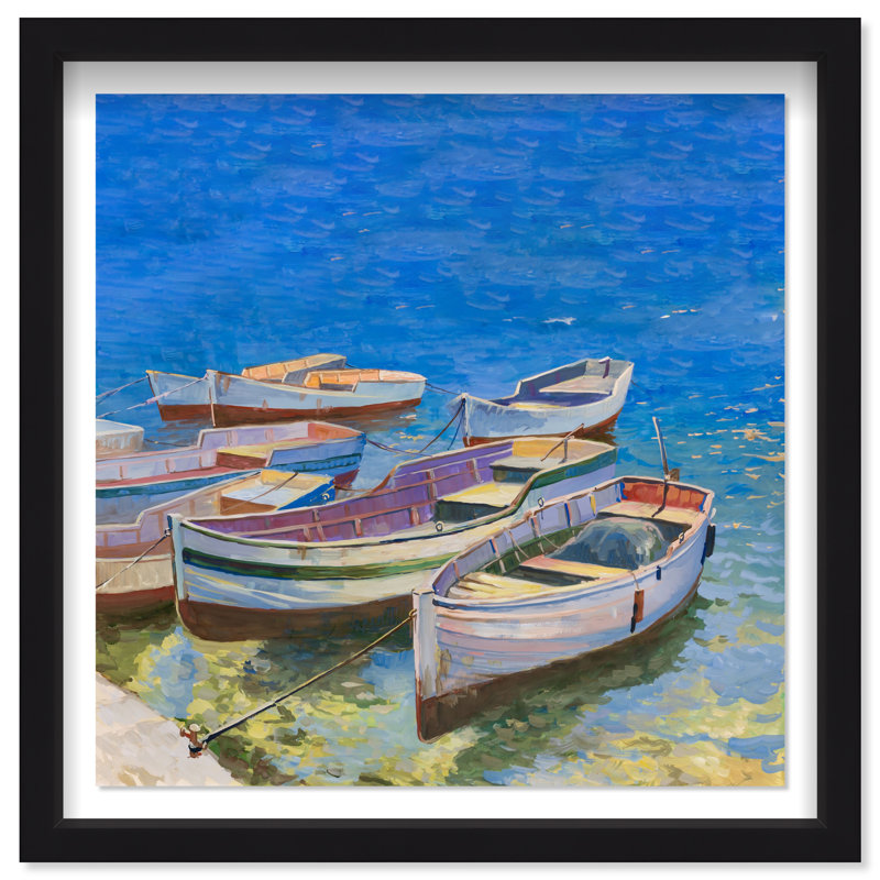 Lakeside Tranquility Canvas Transportation Print by Oliver Gal, 31.5"H x 31.5"W, Black Frame