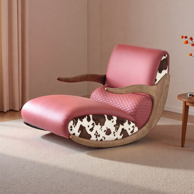 Chaise berçante simple en similicuir Living Room