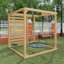 Ensemble de jeu extérieur 8-en-1 en bois de cèdre pour enfants de 3 ans et plus