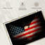Impression sur toile American Eagle and Flag-92519424