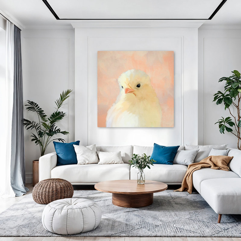 «This Little Chick», art fantaisiste contemporain, H 48 po x l 48 po