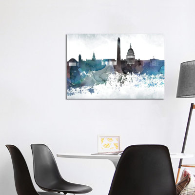 Washington Bluish Skylines - Wrapped Canvas Print