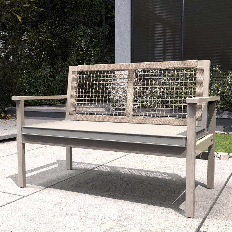 Causeuse d'extérieur avec coussins 47,2 po Acacia