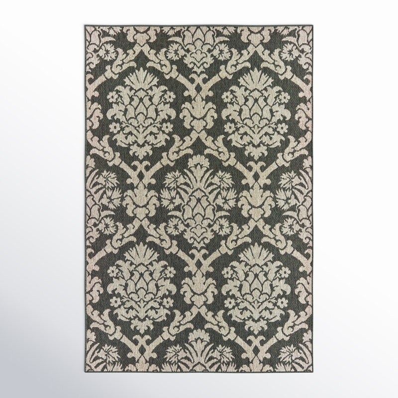 Crawford Oriental Indoor / Outdoor Rug, Rectangle 3'3" x 5'