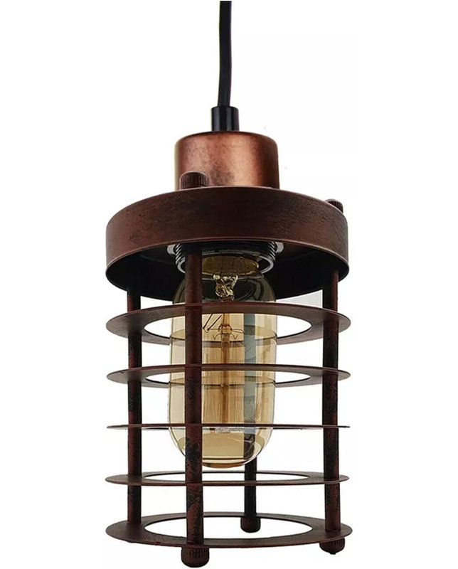 3 - Light Rustic Red Cluster Pendant