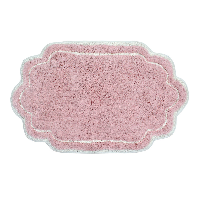 Tapis pour salle de bain Dobrinka, Rose, 21 po x 34 po (rectangulaire)