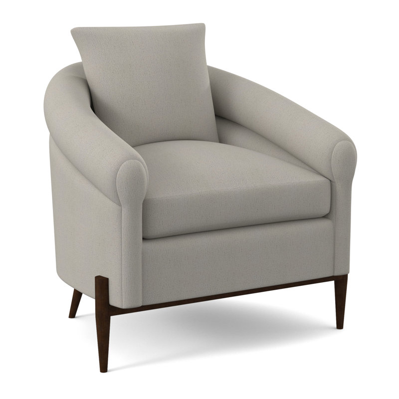 Jaxson Upholstered Armchair, American Walnut, Libby Linen