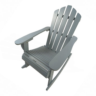 Chaise berçante inclinable en bois pour l'extérieur