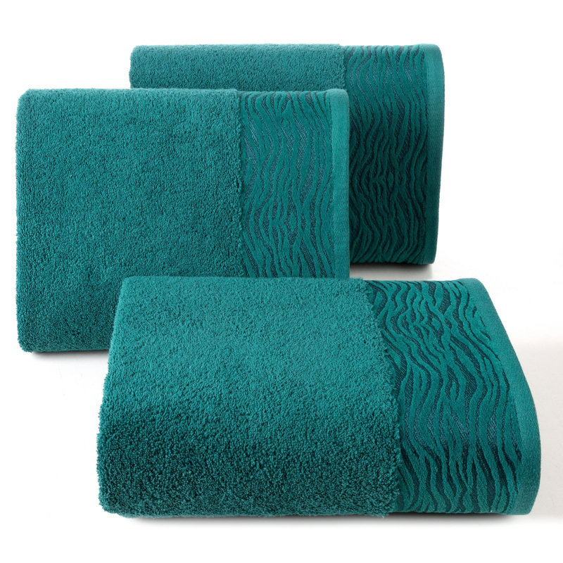 Hreinn Midweight Jacquard Hand Towel, Turquoise