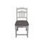 Chaises de salle à manger à hauteur de comptoir de style contemporain blanc antique avec dossier rembourré, siège en bois d'hévéa massif et placage moderne