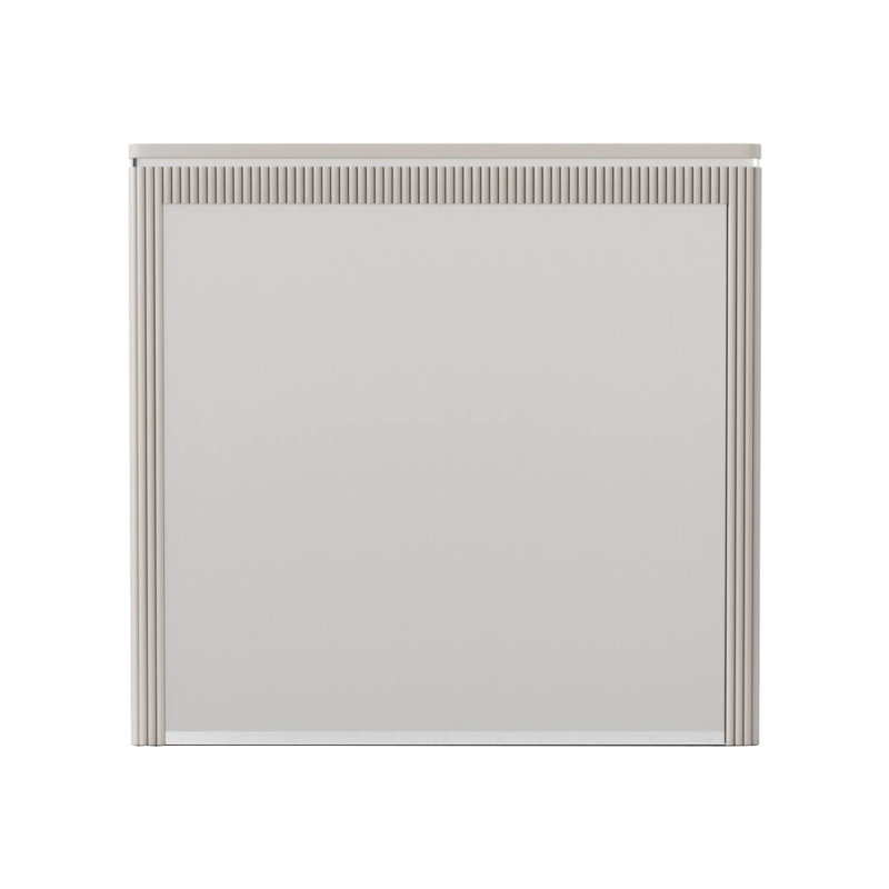 40.4"W Contemporary Mirror, Light Gray
