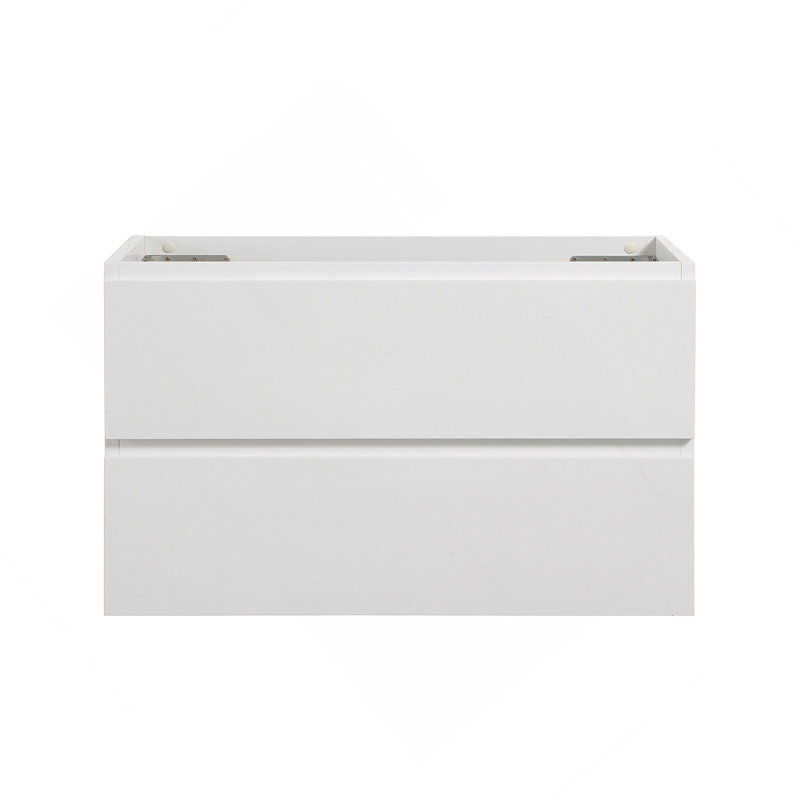 Armoire murale SANS lavabo, couleur blanche, avec deux tiroirs