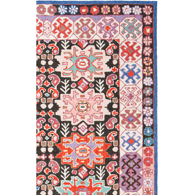 Tapis oriental en laine touffeté à la main Sazerac, Rectangle 4 pi x 6 pi