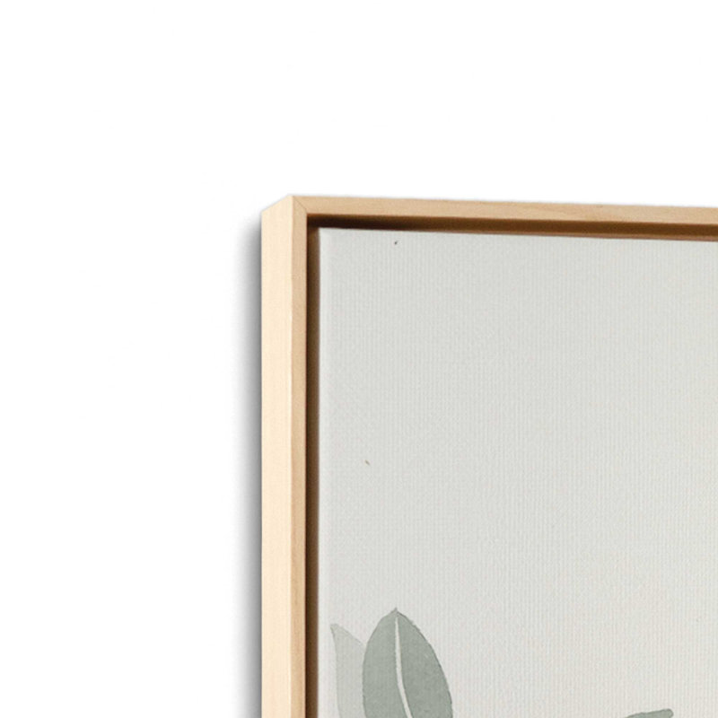 «Sage Leaves II» par Dogwood, L 18 po x H 24 po, Tanné, Toile avec cadre