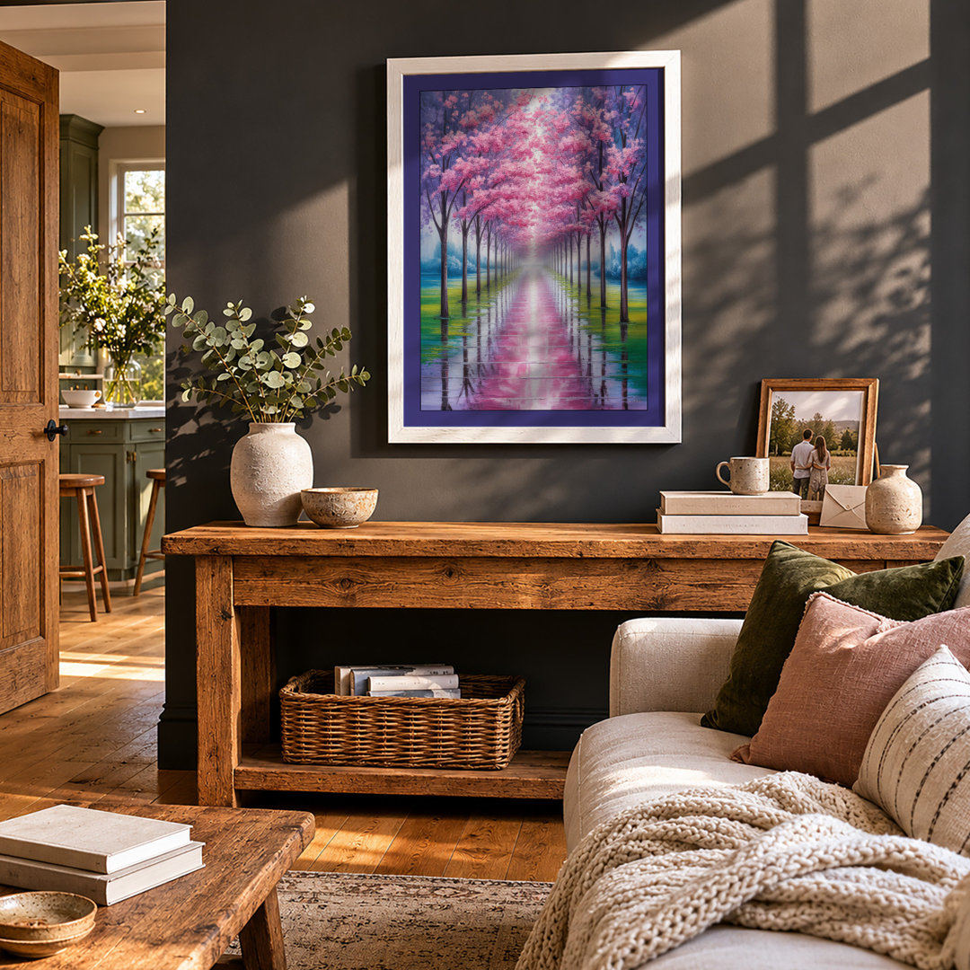 Blossoms Under Glass Romantic - Framed Print